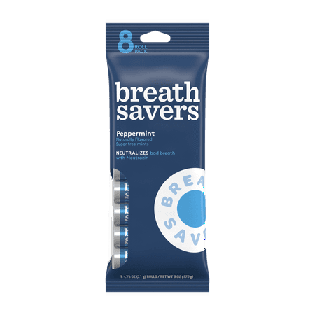 (2 Pack) Breath Savers, Peppermint Mints, 6 Oz, 8 (Best Breath Mints For Bad Breath)