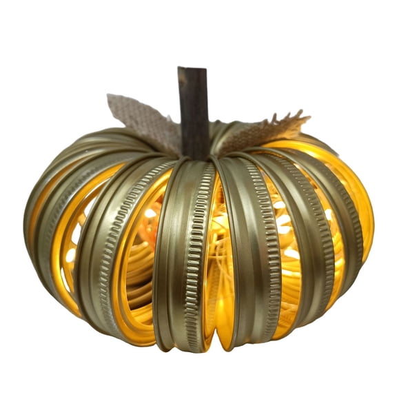 Yuarrent Luz hueca de calabaza de Halloween para decoración ecológica Clásico fuera de arriba Multifuncional Oro Type3 NO3