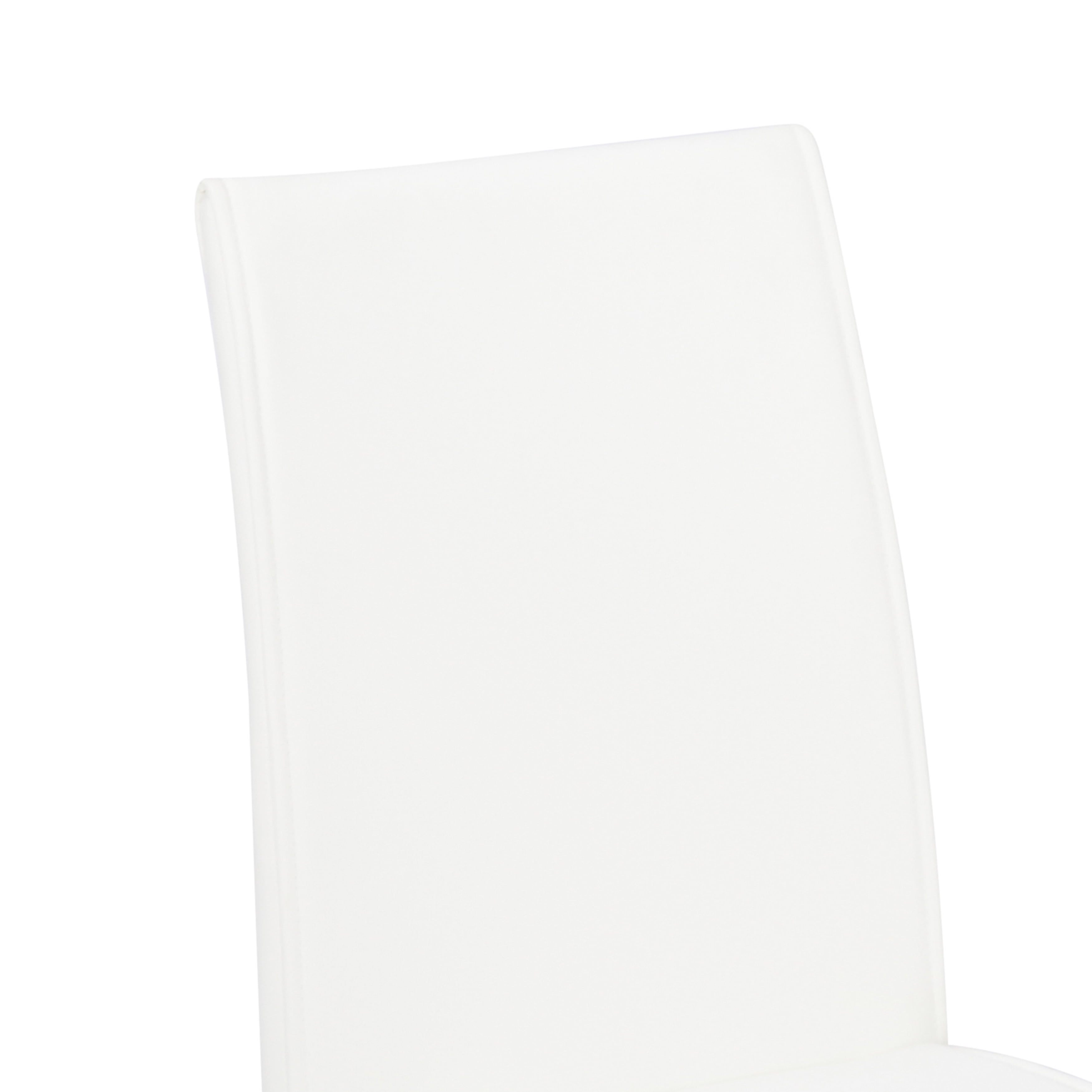 TMS Montrose Indoor Dining Chair, Set of 2, Gold/White Faux Leather