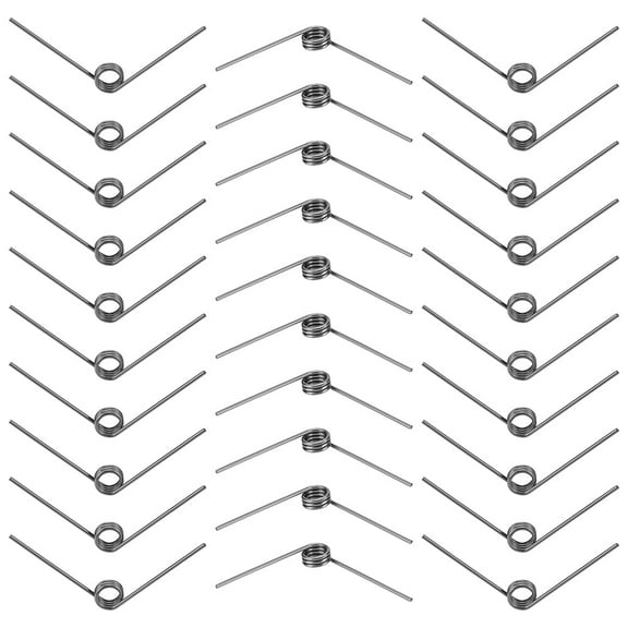 30Pcs Stainless Steel Torsion Springs 1.2mm Wire Diameter 9mm OD 90° Deflection Mechanical Torsion Springs