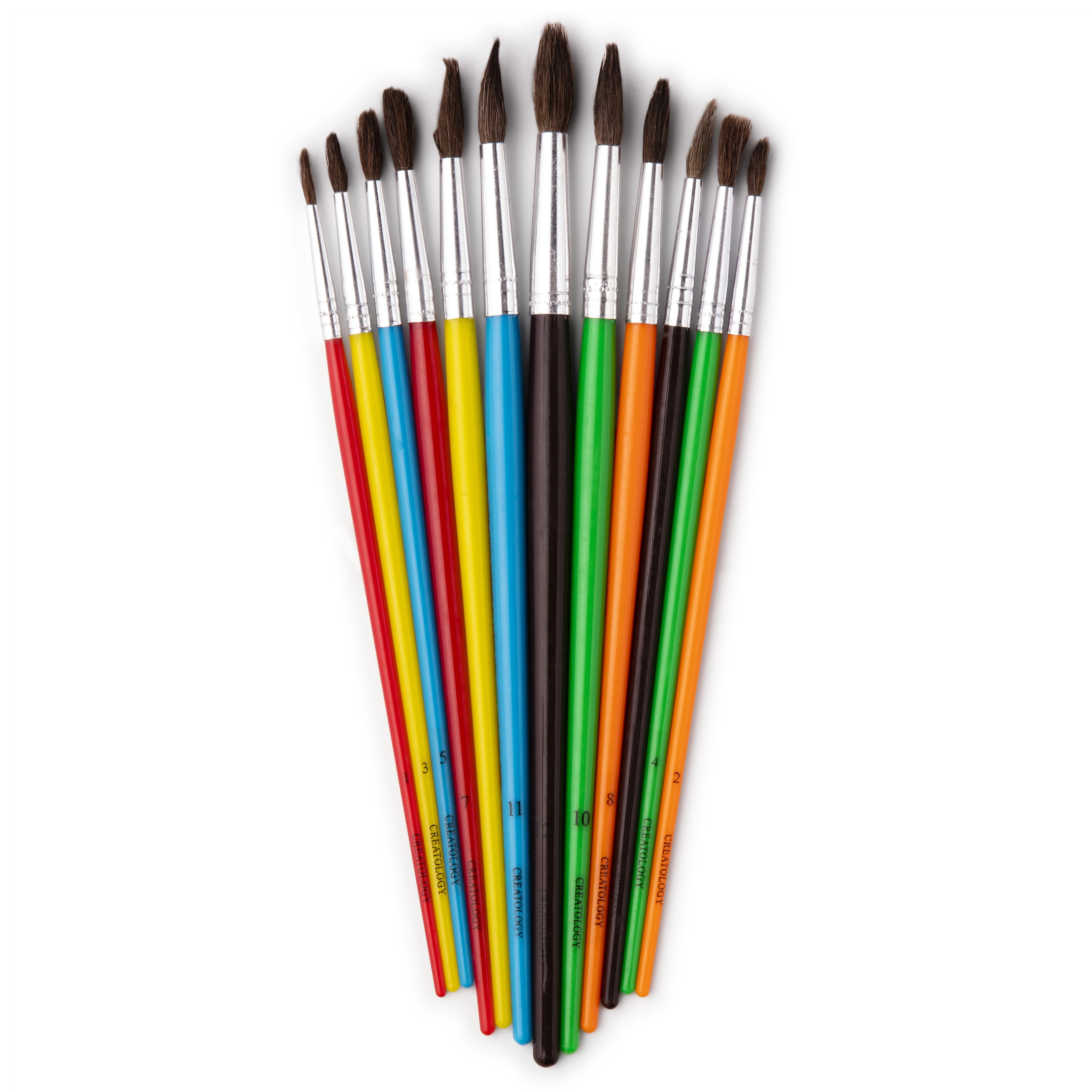 12 Packs: 12 ct. (144 total) Natural Bristle Paintbrushes by Creatology