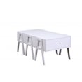 thumbnail image 1 of 25" X 48" X 20" White Wood Veneer Coffee Table (Convertible), 1 of 1