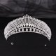 thumbnail image 3 of Nvzi Tiara de boda para novia, diadema de princesa, corona de novia, joyería para el cabello con diamantes de imitación de cristal,graduación, boda, fiesta de disfraces (verde), 3 of 4