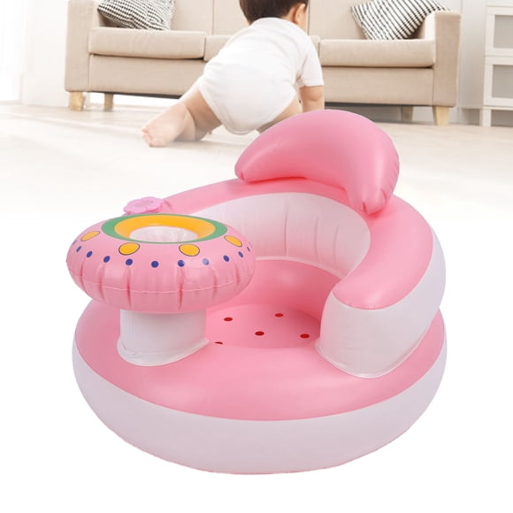 Silla de asiento inflable, Linda Bomba Empotrada Portátil Asiento Suave inflable para Bebés para Baño Para Bebé