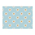 Daisies Flowers Light Blue Throw Blanket for Couch, Soft Comfy Warm