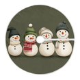 thumbnail image 6 of Yayeee Christmas Tree Skirt 35 inches for Xmas Tree Holiday Party Decoration, Beige Snowmen, 6 of 6