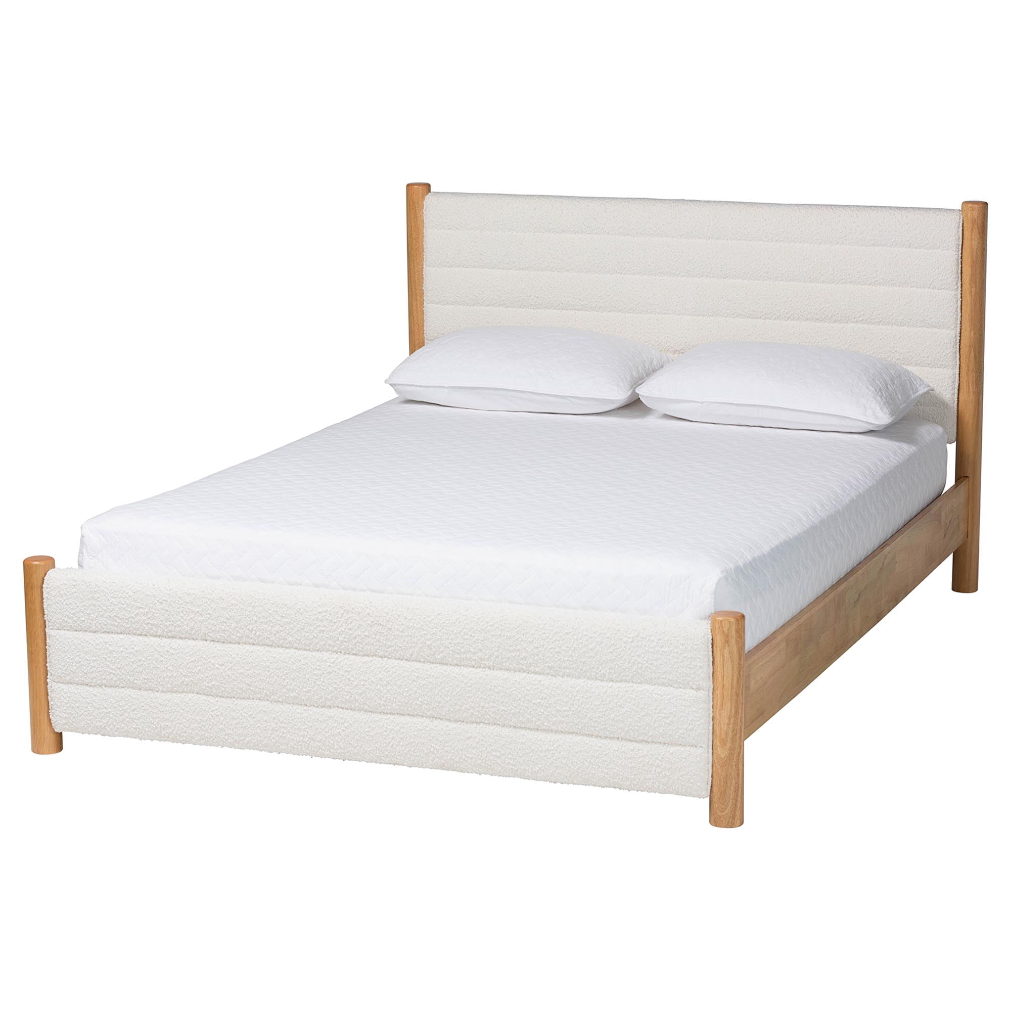 Baxton Studio Eilert Modern Platform Bed, Queen, Cream