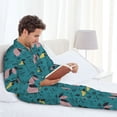 thumbnail image 6 of Naloa Dachshund Dog Men’s Pajamas Set - Long Sleeve Button Down Sleep Shirt and Pajama Bottoms Sleepwear Set-XX-Large, 6 of 7