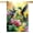 Green, variant on Happy Halloween Ghost Pumpkin Garden Flag, Canvas Jack O Lantern Bat Spiderweb Yard Decoration, 28 x 40 in