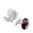 thumbnail image 3 of Starry Animals Stylish Men's Shirt Cufflink Holder Made of Stainless Steel for Formal Occasions, 3 of 6