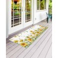 thumbnail image 2 of Summer Floral Front Door Mat Watercolor Rustic Farmhouse Sunflower Eucalyptus Leaves Welcome Doormat Indoor Outdoor Entrance Floor Mat Non-Slip Washable Runner Rug for Front Porch Decor 18x60 Inch, 2 of 6