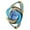 Blue, variant on Wristwatch Spiral Waterproof Round Rhinestone Braid Bangle Watch for Gift