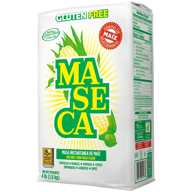 Maseca Gluten Free Instant Corn Masa Flour 4 lb for tortillas