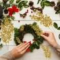 thumbnail image 2 of 12Pcs Artificial Christmas Glitter Berries Stems Xmas Tree Wreath Diy Decor, 2 of 8
