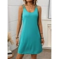 thumbnail image 6 of Coverup Summer Dresses for Women 2025 Eyelet Casual Loose Sleeveless Sundresses Tank Dresses Tropical Green XL, 6 of 9