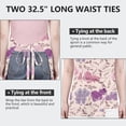 thumbnail image 6 of Pioneer Flower Floral Print Pattern Apron-Garden Aprons for Women with Pockets-Cotton Linen Waterproof Kitchen Cooking Gardening Aprons Adjustable for Kitchen,Cooking,BBQ and Salon 33x27 Inch, 6 of 7