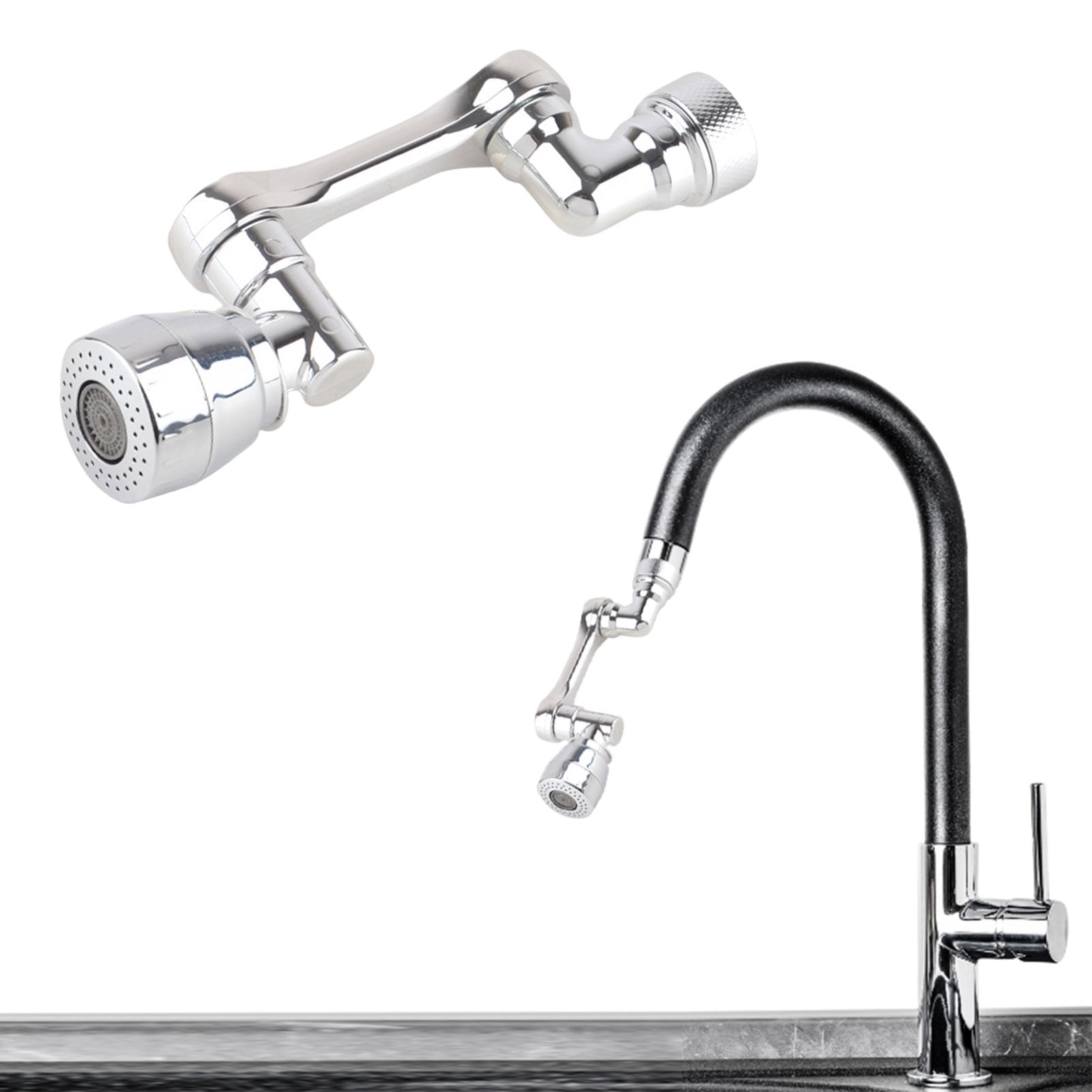 1080° Rotating Faucet Extender Aerator,Universal Wide Angle Splash Faucet Filter For Bathroom Kitchen Sink Faucet Adaptor ,Water Saving
