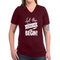 thumbnail image 1 of CafePress - Let The Shenanigans Begin T Shirt - Women's V-Neck Dark T-Shirt, 1 of 1