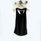 thumbnail image 3 of Camiseta sin mangas de algodón para mujer, Top informal holgado con espalda cruzada, Top de entrenamiento para mujer, chaleco M30660, 3 of 4
