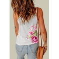 thumbnail image 2 of ABPHQTO Camiseta de tirantes de espagueti de patchwork de encaje con estampado floral blanco para mujer, 2 of 5