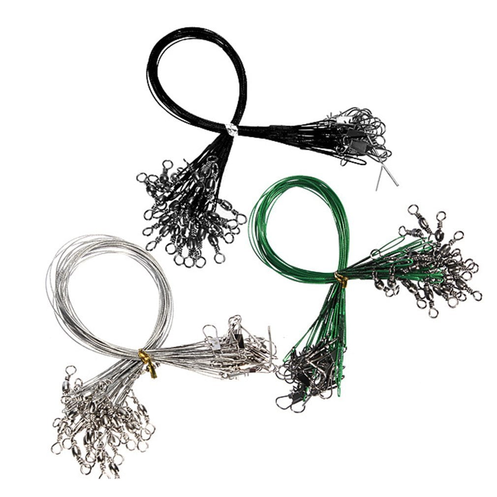 72Pcs Fishing Line Connector Rolling Swivel Stainless Steel Spinner