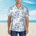 thumbnail image 4 of Balery Rose Flowers Print Men's Hawaiian Shirts Short Sleeve Beach Shirt Relaxed Fit Vacation Button Down Shirts-Medium, 4 of 9