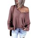 thumbnail image 1 of ABPHQTO Top térmico waffle con muesca delantera malva para mujer, 1 of 5
