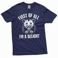 thumbnail image 4 of Men's Funny first of all I am a delight T-shirt Angry Opossum Funny tee shirt, 4 of 7