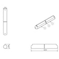 thumbnail image 2 of 4 Pack Lift Off Bullet Hinge Weld On Brass Bush 16x120mm Heavy Duty Industrial, 2 of 2