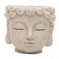 thumbnail image 3 of Maceta con cabeza de Buda, contenedor de brochas de maquillaje, florero, escultura, estatuilla, flor Estilo A, 3 of 8