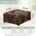 thumbnail image 7 of Xoenoiee Highland Cattle Sunflower Print Ottoman Cover Thick Ottoman Slipcover Square Washable Storage Ottoman Cover Anti-Scratch Foot Stool Cover with Elastic Bottom, S, 7 of 7