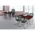 thumbnail image 3 of Regency 30 in. Small Square Breakroom Table- Mahogany Top, Chrome Legs, 3 of 5