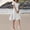 White, variant on Vetsdori Juniors Short Sleeve Midi Dresses Summer Polka Point Sundress A-Line,Party Ice Silk V-Neck Lightweight Dress for Women Beach