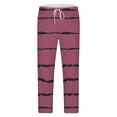 thumbnail image 5 of BiZtdJrK Prime Big Deal Days Men's 2 Piece Outfits Fall Casual Crew Neck Muscle Long Sleeve Pullover Tops and Classic Fit Drawstring Sweatpant Sets Stripe Tracksuits Wine XL, 5 of 8