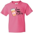 thumbnail image 3 of Inktastic I Love You a Latte with Coffee Cup Youth T-Shirt, 3 of 5