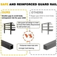 thumbnail image 2 of UHOMEPRO Twin over Full Bunk Bed, Metal Bunk Bed Frame with Full Length Guardrails, Reversible Ladder, Heavy Duty Low Profile Bunk Bed for Boys Girls, No Box Spring Needed, White, 2 of 12