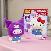 Brickcraft Hello Kitty and Friends Kuromi Fluffy Fit Building Kit (239-Piece Set), Sanrio Character Brick Toy with Fluffy Hood Accessory, Collectible Display Figure