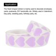 thumbnail image 3 of Uxcell Heart Shaped Sticker 1 Inch Self Adhesive Love Sticker Label for Valentine Day, Light Purple 1000 Pcs, 3 of 6