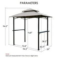 thumbnail image 6 of Kozyard Andra 8 ft.D x 5 ft.W Metal Grill Gazebo (Beige), 6 of 7