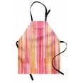 thumbnail image 1 of Pinstripe Apron, Firework Inspired Colors Blended Pastel Tone Lines Messy Design, Unisex Kitchen Bib with Adjustable Neck for Cooking Gardening, Adult Size, Multicolor, by Ambesonne, 1 of 4
