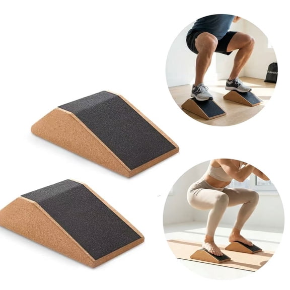 Squat Wedge Block 2PCS Non Slip Professional Ramp, Platform for Heel Elevated Squats and Calf Raises