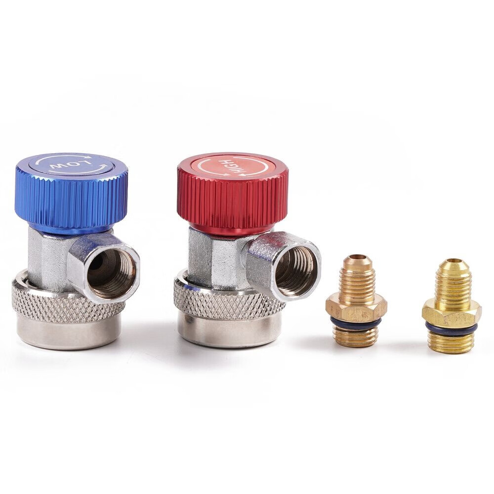 ZXMT Car AC R134a A/C Manifold Gauge Conversion Kit High Low T Angle