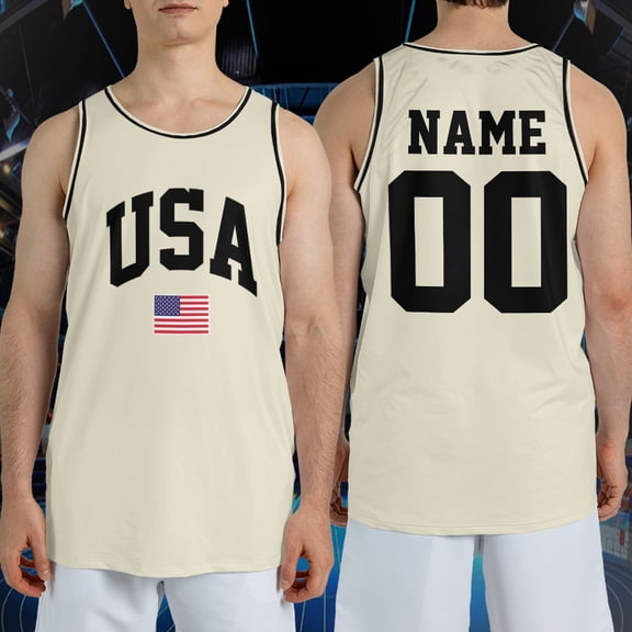 Personalized Usa Flag Basketball Jersey Tank Top, 4th Of July Shirt, Fourth Of July Independence Day Jersey