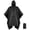 Black, variant on Hooded Rain Poncho Lightweight Waterproof Unisex Raincoat with Pocket for Men Women Adult