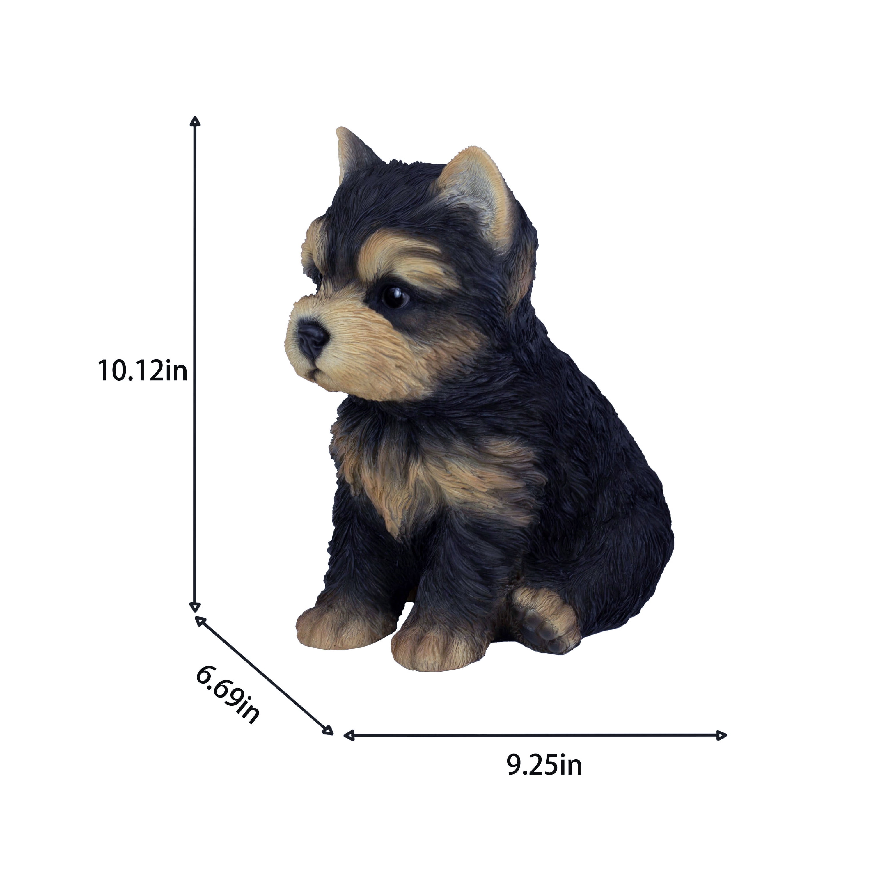 SOREAL Brown Baby YorkTerrier | Handpainted Decorative Puppy Statue for Home & Garden Decor | Premium Polyresin Dog Statue | Gift for Dog Lovers | Weather-Resistant Indoor/Outdoor Decor