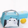 thumbnail image 4 of Bolsa de almuerzo aislada para mujeres y niñas, linda lonchera reutilizable para adultos y hombres, bolsas de almuerzo más frescas a prueba de fugas para el trabajo, oficina, viajes, escuela, picnic, 4 of 5