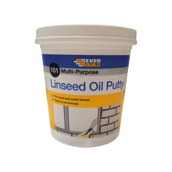 Everbuild - 101 Multi-Purpose Linseed Oil Putty Natural 2kg