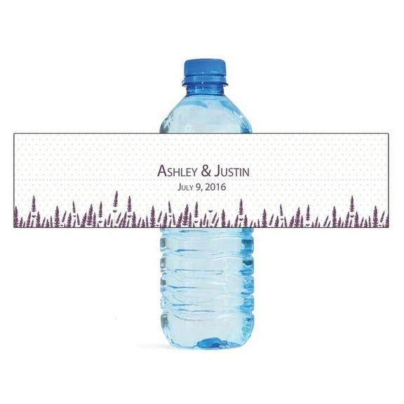 100 Lavender Fields Wedding Anniversary Engagement Party Water Bottle labels Birthday Party Bridal Shower Easy to Use Self Stick Labels