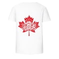 thumbnail image 3 of FRSASU Men's Canada Flag Print T-Shirt Maple Leaf Graphic Canadian Pride Patriotic Short Sleeve Crew Neck T-shirts White-I, 3 of 4