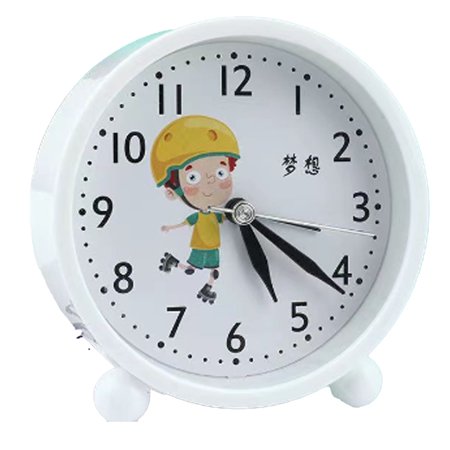 GJX 2026 New Alarm Clock Contemporary Eco Friendly Desk Clock Silent and Adjustable Alarm Clocks for Bedrooms and Travel with Soft Glow Night Light for Bedroom Office Travel